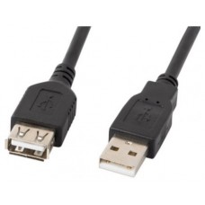 CABLE ALARGADOR LANBERG USB 2.0 MACHO HEMBRA 0.7M NEGRO