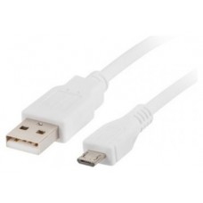 CABLE USB LANBERG 2.0 MACHO/MICRO USB MACHO 1.8M BLANCO