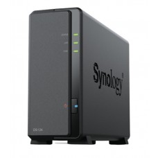 NAS SYNOLOGY DS124 2 BAHIAS ETHERNET J4125 NEGRO