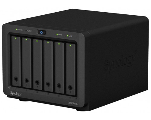 NAS SYNOLOGY DS620SLIM 6BAY 2.5IN 2.0GHZ DC EXT2X GBE 2X USB 3.0