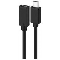 CABLE ALARGADOR USB 2.0 EWENT USB-C MACHO USB-C HEMBRA 1,8m NEGRO