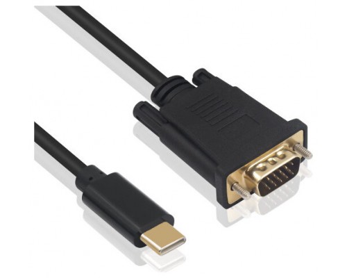 CABLE CONVERTIDOR EWENT USB-C A VGA MACHO 1080p/60Hz 1,8M
