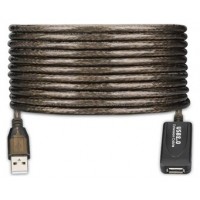 CABLE ALARGADOR EWENT  USB 2.0 USB-A AMPLIFICACION SEÑAL 5m NEGRO