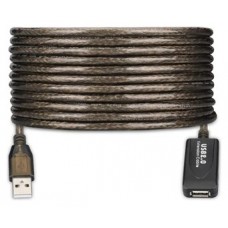 CABLE ALARGADOR EWENT  USB 2.0 USB-A AMPLIFICACION SEÑAL 5m NEGRO