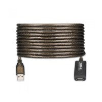 CABLE ALARGADOR EWENT  USB 2.0 USB-A AMPLIFICACION SEÑAL 20m NEGRO