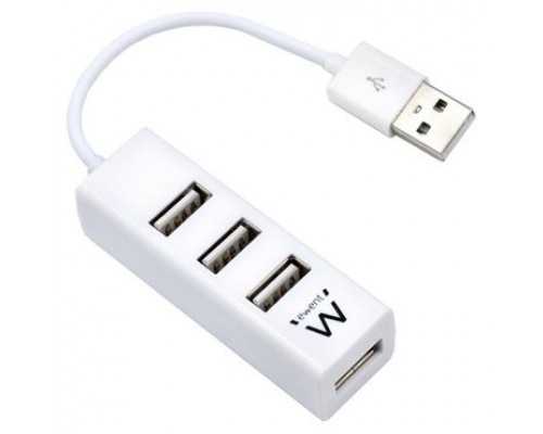 HUB EWENT USB 2.0 HIGH SPEED USB-A 4 PUERTOS BLANCO