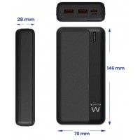 POWER BANK EWENT 20.000MAH PD22.5W 1XUSB-C 1X MICROUSB(IN) 1XTYPE-C 2XUSB-A(OUT)
