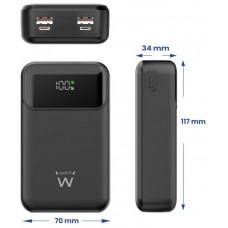POWER BANK EWENT 20.000MAH PD 65W 2XTYPE-C (IN) 1XTYPE-C 2X USB-A PORT (OUT)