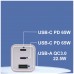 CARGADOR EWENT USB-C AC PD 2 PUERTOS USB-C Y 1 USB-A QC3.0 (65 W) BLANCO