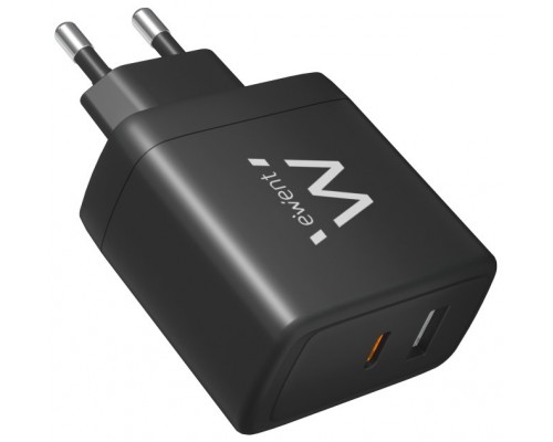 CARGADOR MOVIL RAPIDO EWENT 2PUERTOS (USB-C/A) 65W