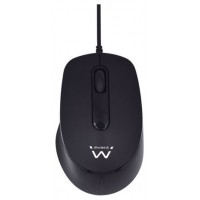 RATON USB EWENT OPTICO 1000 DPI CLIC SILENCIOSO NEGRO