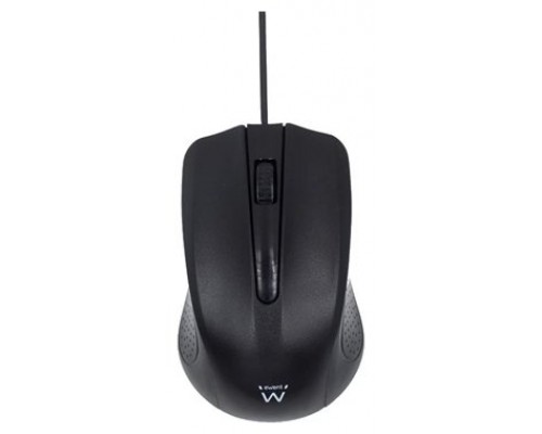 RATON USB EWENT OPTICO 1000DPI NEGRO