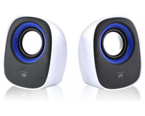 ALTAVOCES EWENT 2.0 5 W RMS CONTROL DE VOLUMEN USB BLANCO/NEGRO