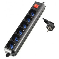 REGLETA EWENT 6 SALIDAS AC 1,5m NEGRO