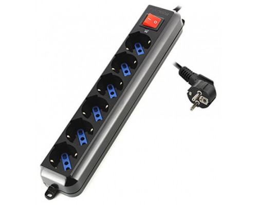 REGLETA EWENT 6 SALIDAS AC 1,5m NEGRO