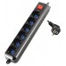 REGLETA EWENT 6 SALIDAS AC 1,5m NEGRO