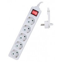 REGLETA EWENT 5 TOMAS SHUKO 16A ENCHUFE PLANO BLANCO