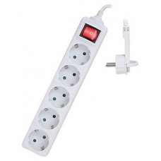 REGLETA EWENT 5 TOMAS SHUKO 16A ENCHUFE PLANO BLANCO