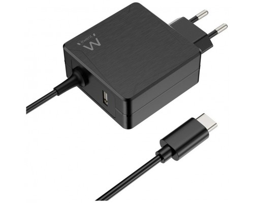 CARGADOR PORTATIL EWENT USB C 65W PUERTO ADICIONAL USB A
