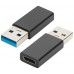 ADAPTADOR EWENT USB 3.2 GEN 1 TIPO A M / USB-C F CUERPO DE ALUMINIO