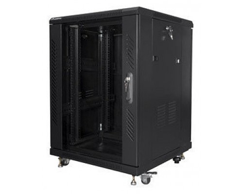 ARMARIO RACK LANBERG 15U 600X600 AUTO ENSAMBLADO 19" HASTA 800KG NEGRO