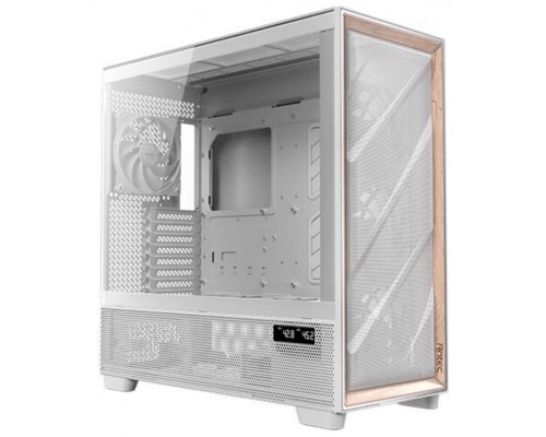 CAJA ANTEC FLUX PRO_EUV WOOD ATX 2XUSB3.0 SIN FUENTE BLANCO