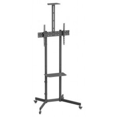SOPORTE SUELO AISENS RUEDA BANDEJA DVD CAMARA MONITOR/TV 45KG 37-70 NEGRO