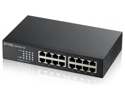 SWITCH ZYXEL GS1100-16 V3 16-PORT GIG NO GESTIONADO