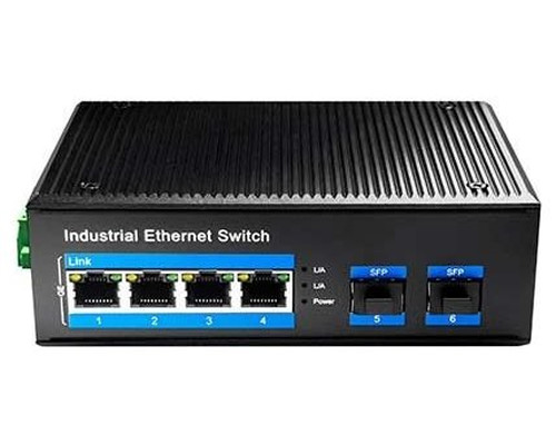 SWITCH CUDY 4-PORT GIGABIT INDUSTRIAL POE WITH 2 GIGABIT SFP PORT