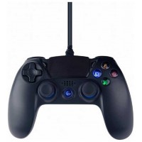 MANDO DE JUEGO GEMBIRD CON VIBRACION CON CABLE PARA PLAYSTATION 4 O PC, NEGRO