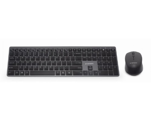 KIT INALAMBRICO TECLADO RATON RETROILUMINADO PRO BUSINESS SLIM DISEÃ?O ES NEGRO