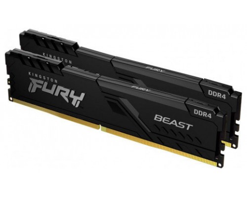 DDR4 KINGSTON 2X8GB 3600 FURY BEAST NEGRO