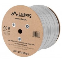 BOBINA CABLE RED LANBERG SFTP RJ45 CAT.7 SOLIDO CU AWG23 LSZH CPR 305M GRIS FLU