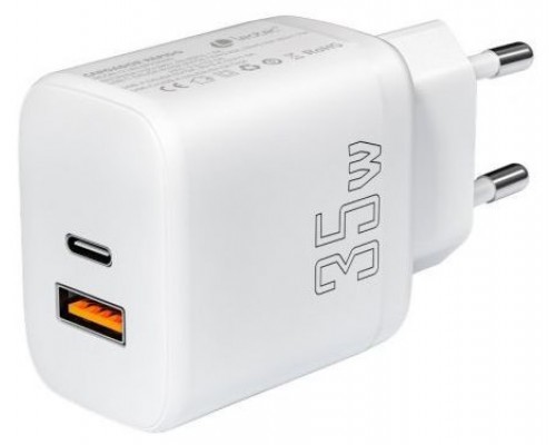 CARGADOR LEOTEC 35W 1 USB C PD+1 USB A NEGRO COMPATIBLE CON APPLE Y SAMSUNG