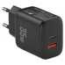 CARGADOR LEOTEC 35W 1 USB C PD+1 USB A NEGRO COMPATIBLE CON APPLE Y SAMSUNG