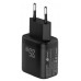 CARGADOR LEOTEC 35W 1 USB C PD+1 USB A NEGRO COMPATIBLE CON APPLE Y SAMSUNG