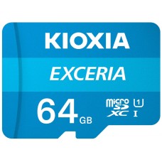 MICRO SD KIOXIA 64GB EXCERIA UHS-I C10 R100 CON ADAPTADOR