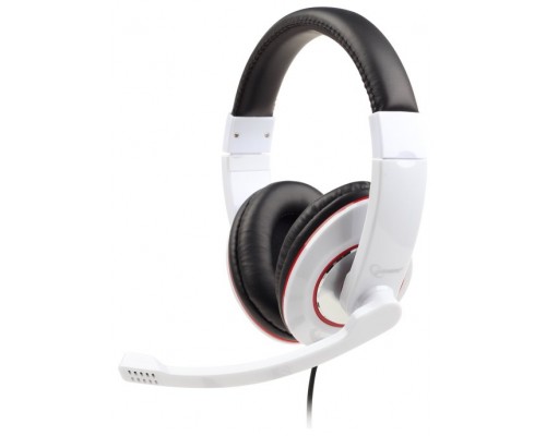 AURICULARES ESTEREO GEMBIRD BLANCO BRILLANTE