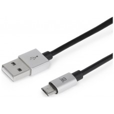 CABLE MAILLON PREMIUM MICRO USB 2.4 ALUMINIO PLATEADO 1M