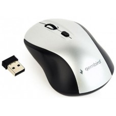 RATON GEMBIRD PLATA NEGRO RF INALAMBRICO PILAS