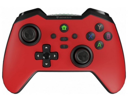 GAMEPAD GENESIS MANGAN 400 WIRELESS (FOR PC/SWITCH/MOBILE) ROJO