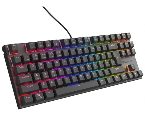 TECLADO GAMING GENESIS THOR 303 TKL RGB NEG MECANIC SWITCH PEACH SILEN HOT SWAP