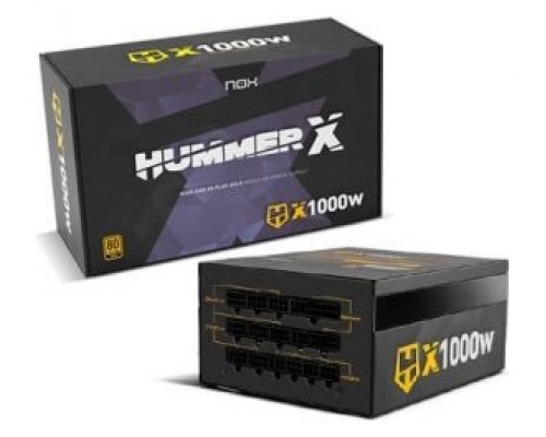 FUENTE ALIMENTACION NOX HUMMER X 1000W 80+GOLD ATX NEGRO