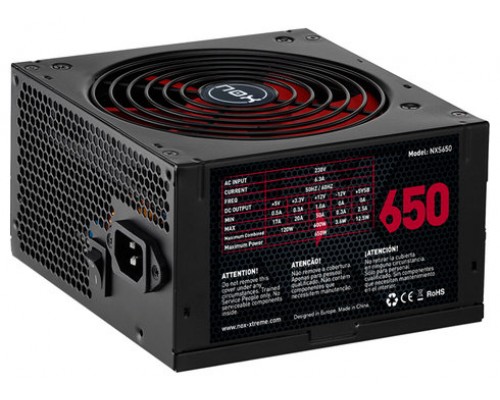 FUENTE ALIMENTACION NOX NX650 650W ATX NEGRO