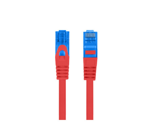 CABLE RED LANBERG LATIGUILLO CAT.6A S/FTP LSZH CCA 0.5M ROJO FLUKE PASSED