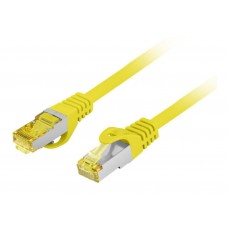 CABLE RED LANBERG LATIGUILLO CAT.6A S/FTP LSZH CU 1M AMARILLO FLUKE PASSED