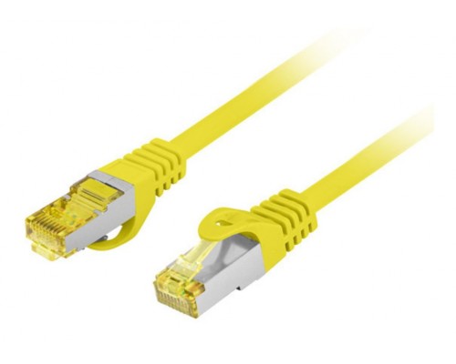 CABLE RED LANBERG LATIGUILLO CAT.6A S/FTP LSZH CU 1M AMARILLO FLUKE PASSED