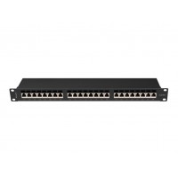 PATCH PANEL 24 PORT 1U 19" CAT.6A FTP BLACK LANBERG