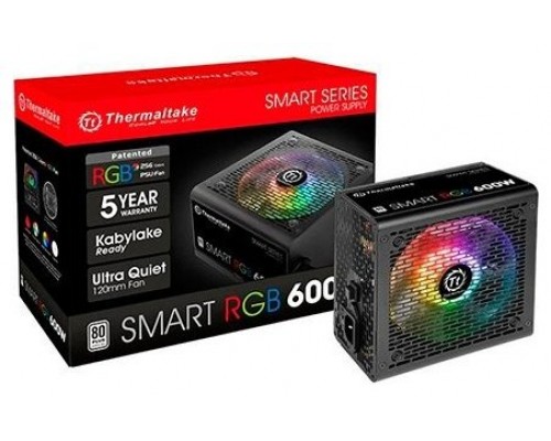 FUENTE ALIMENTACION THERMALTAKE SMART RGB 600W 80+