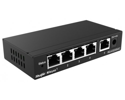 SWITCH RUIJIE REYEE RG-ES205GC 5-PORT 10/100 MBPS DESKTOP SWITCH